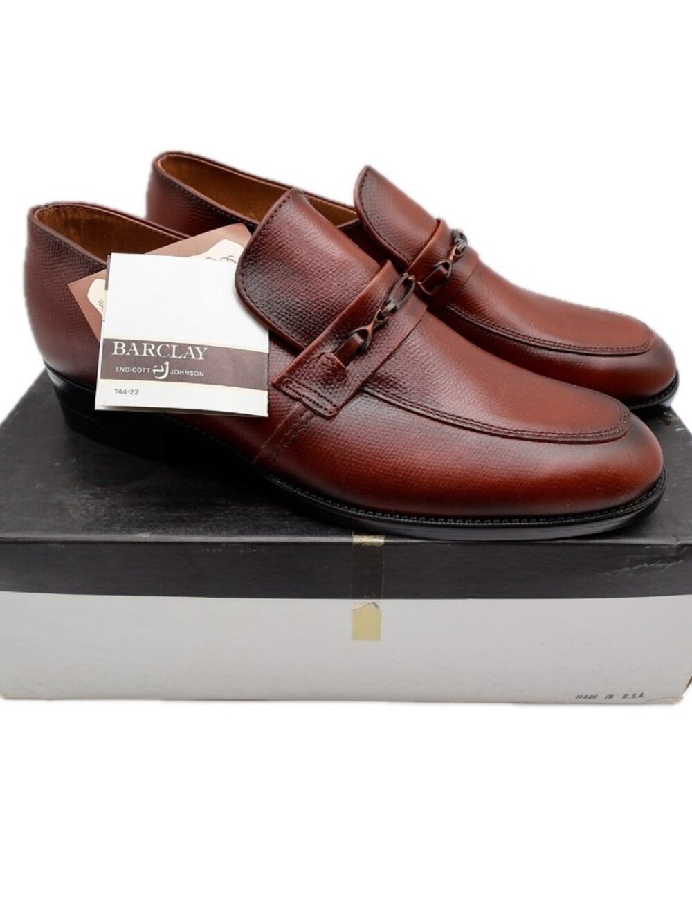 Barclay Horsebit Loafers Mens 10 D Brown Leather USA Made NOS
